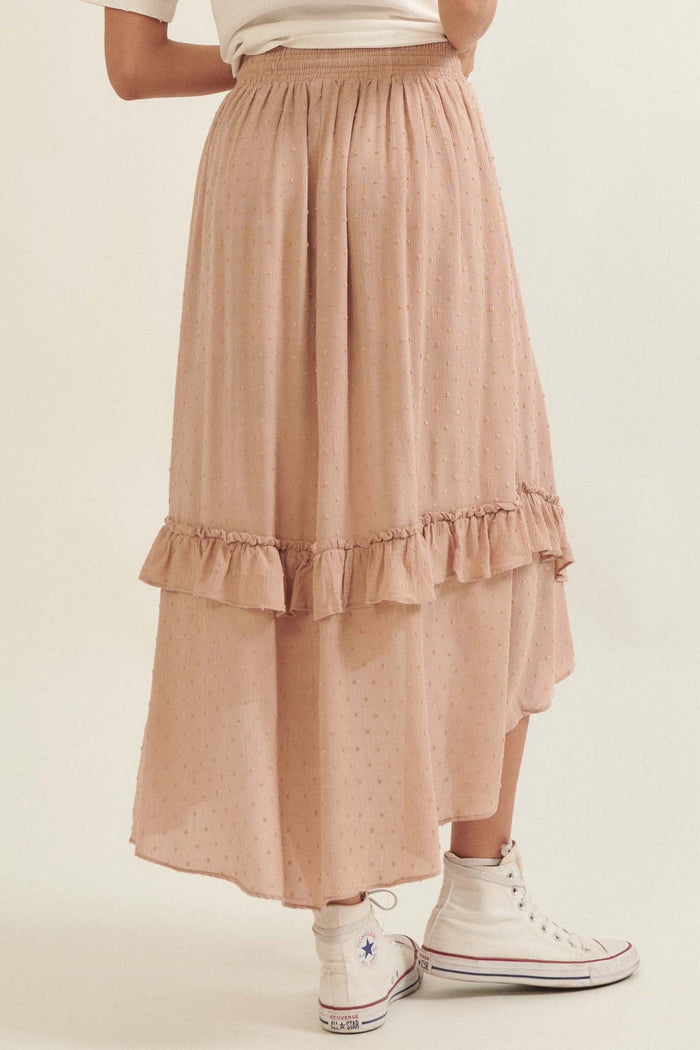 Whispering Wind Ruffled High-Low Prairie Skirt - ShopPromesa