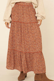 Vintage Blooms Tiered Floral Prairie Skirt - ShopPromesa