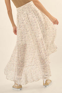 Shoot the Breeze Floral Button-Front Maxi Skirt - ShopPromesa