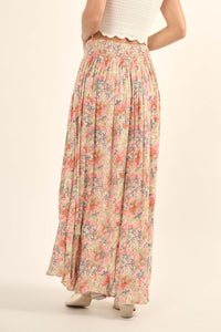 Work of Art Floral Button-Front Maxi Skirt - ShopPromesa