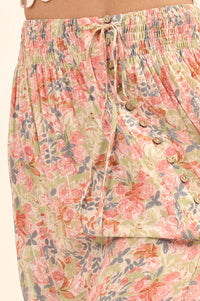 Work of Art Floral Button-Front Maxi Skirt - ShopPromesa