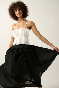 Longing for Love Accordion Pleated Maxi Skirt - ShopPromesa