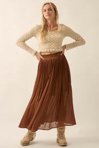 Long Time Coming Accordion Pleated Maxi Skirt - ShopPromesa