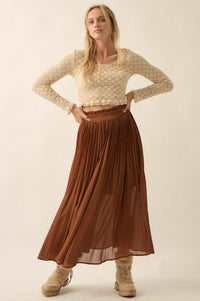 Long Time Coming Accordion Pleated Maxi Skirt - ShopPromesa