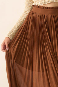 Long Time Coming Accordion Pleated Maxi Skirt - ShopPromesa