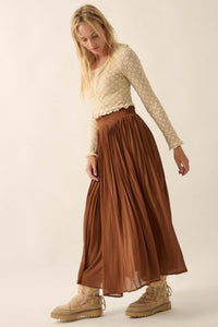 Long Time Coming Accordion Pleated Maxi Skirt - ShopPromesa