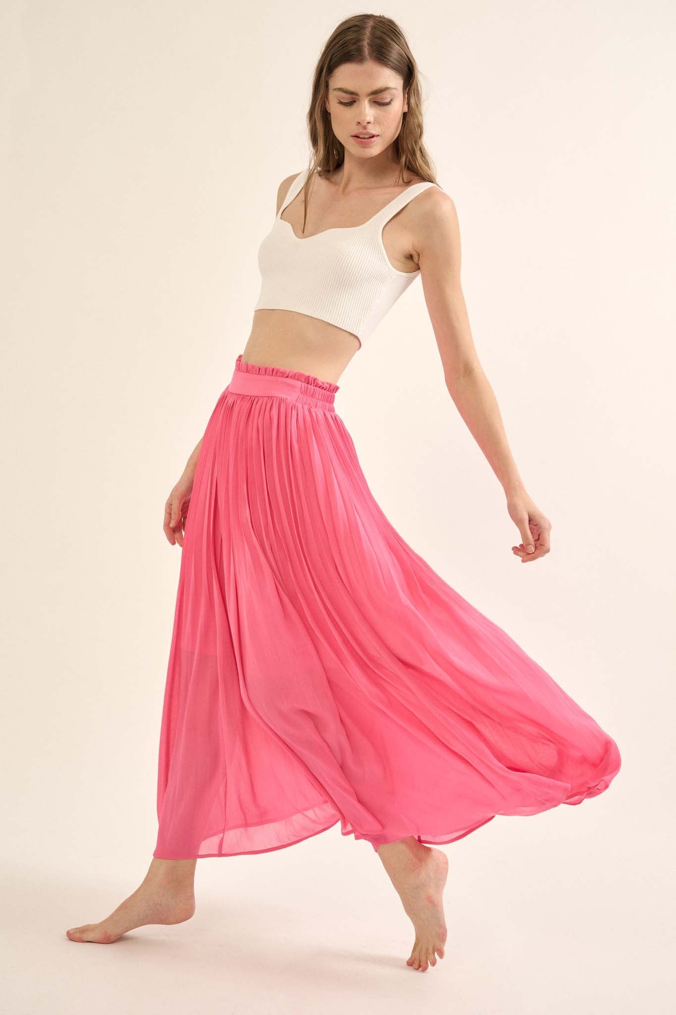 Longing for Love Accordion Pleated Maxi Skirt - ShopPromesa