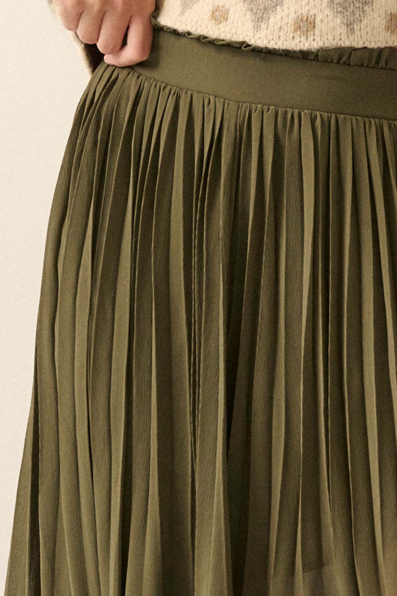 Long Time Coming Accordion Pleated Maxi Skirt - ShopPromesa