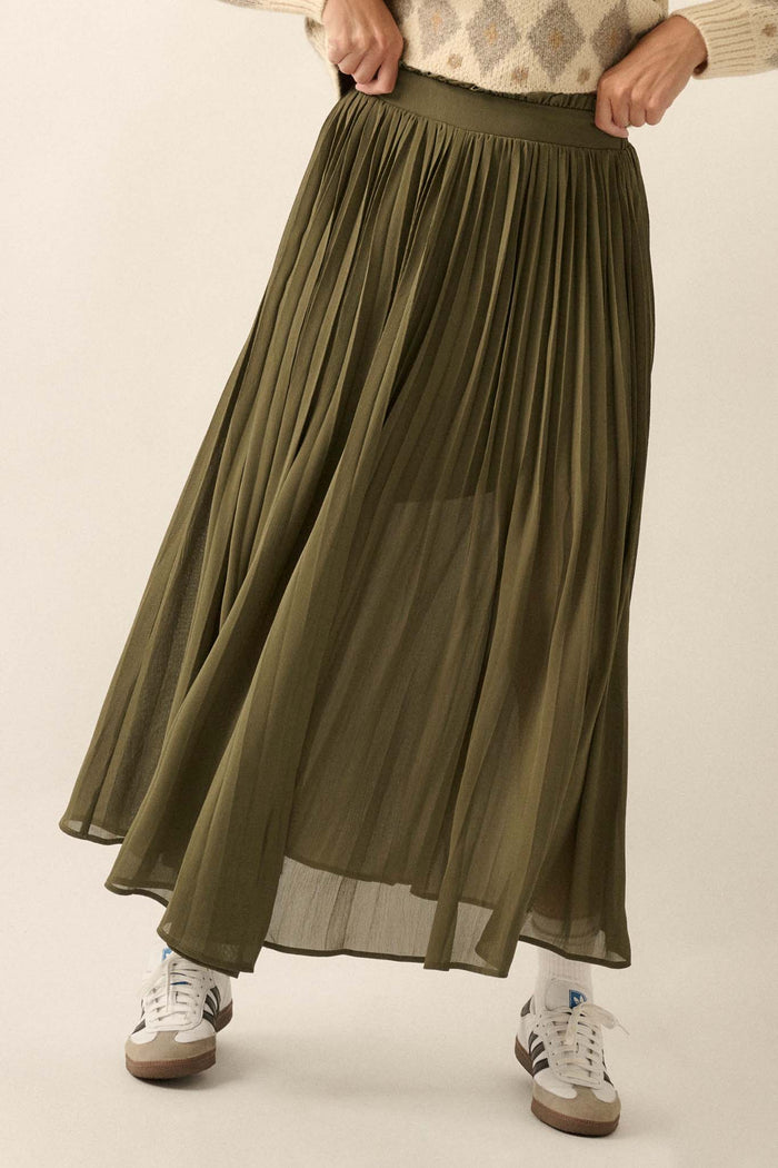 Long Time Coming Accordion Pleated Maxi Skirt - ShopPromesa