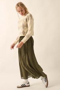 Long Time Coming Accordion Pleated Maxi Skirt - ShopPromesa