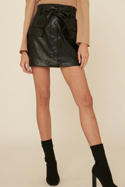 Legs for Days Belted Vegan Leather Mini Skirt - ShopPromesa