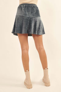 Party Girl Striped Velvet Mini Skirt - ShopPromesa