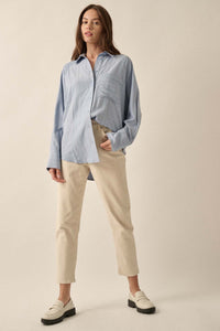 Paradigm Shift Striped Button-Up Pocket Shirt - ShopPromesa