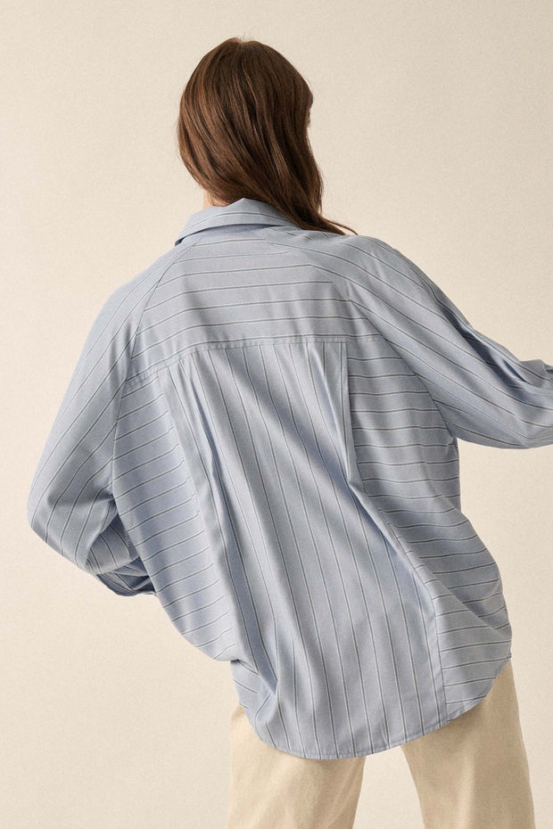 Paradigm Shift Striped Button-Up Pocket Shirt - ShopPromesa