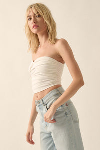 Lifted Fit Ruched Sweetheart Tube Top - ShopPromesa