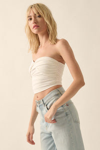 Lifted Fit Ruched Sweetheart Tube Top - ShopPromesa