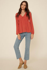 Find Your Bliss Swiss Dot Peasant Top - ShopPromesa