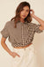 Carefree Heart Cropped Button-Up Gingham Shirt - ShopPromesa