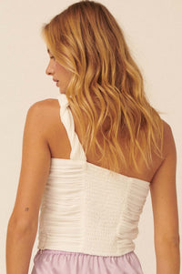 Perfect Moment Ruched One-Shoulder Tank Top - ShopPromesa