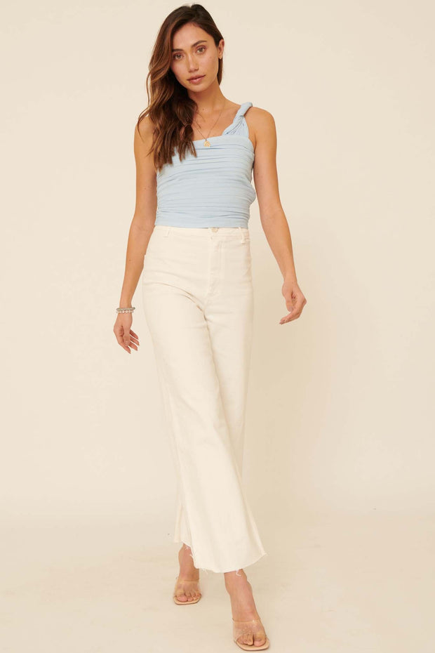 Perfect Moment Ruched One-Shoulder Tank Top - ShopPromesa