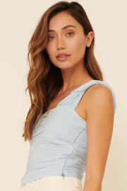 Perfect Moment Ruched One-Shoulder Tank Top - ShopPromesa