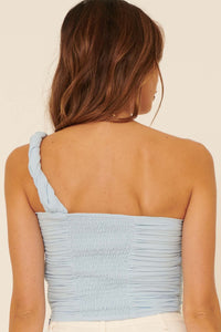 Perfect Moment Ruched One-Shoulder Tank Top - ShopPromesa