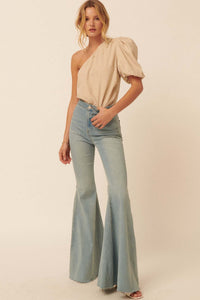 Living Proof One-Shoulder Puff-Sleeve Bodysuit - ShopPromesa