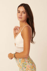 Sweetest Thing Eyelet Lace Bralette Cami Top - ShopPromesa