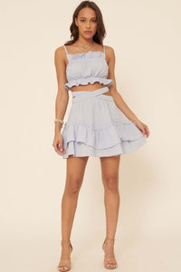 Girl Code Crinkle Cotton Ruffled Crop Cami Top - ShopPromesa