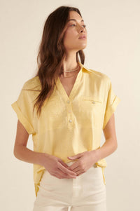 Into the Light Jacquard Dolman Blouse - ShopPromesa