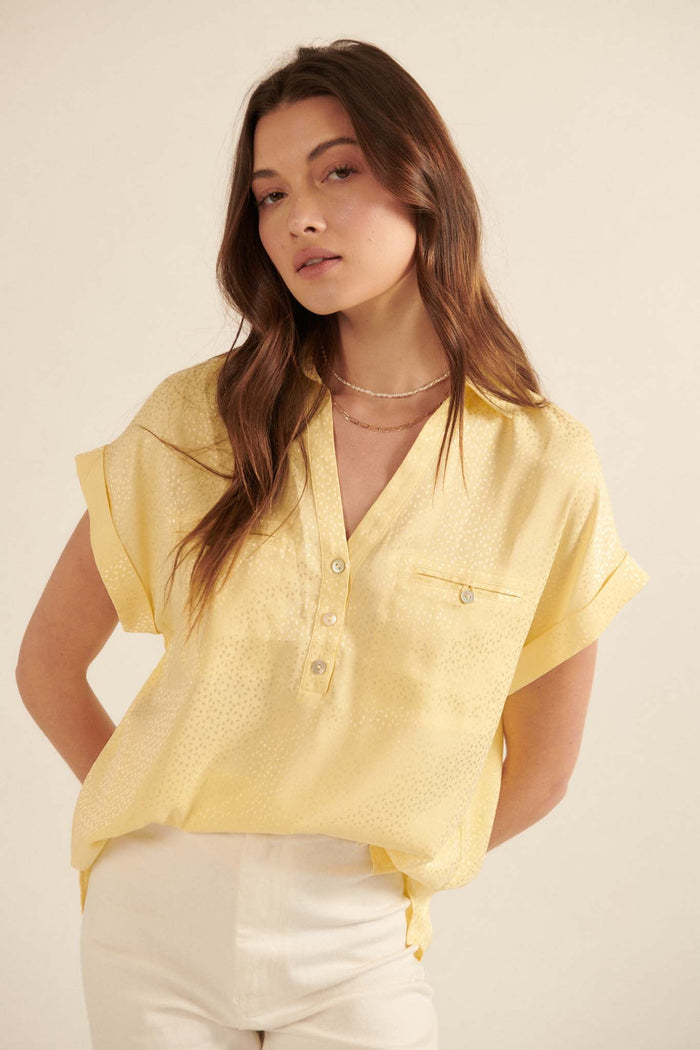 Into the Light Jacquard Dolman Blouse - ShopPromesa