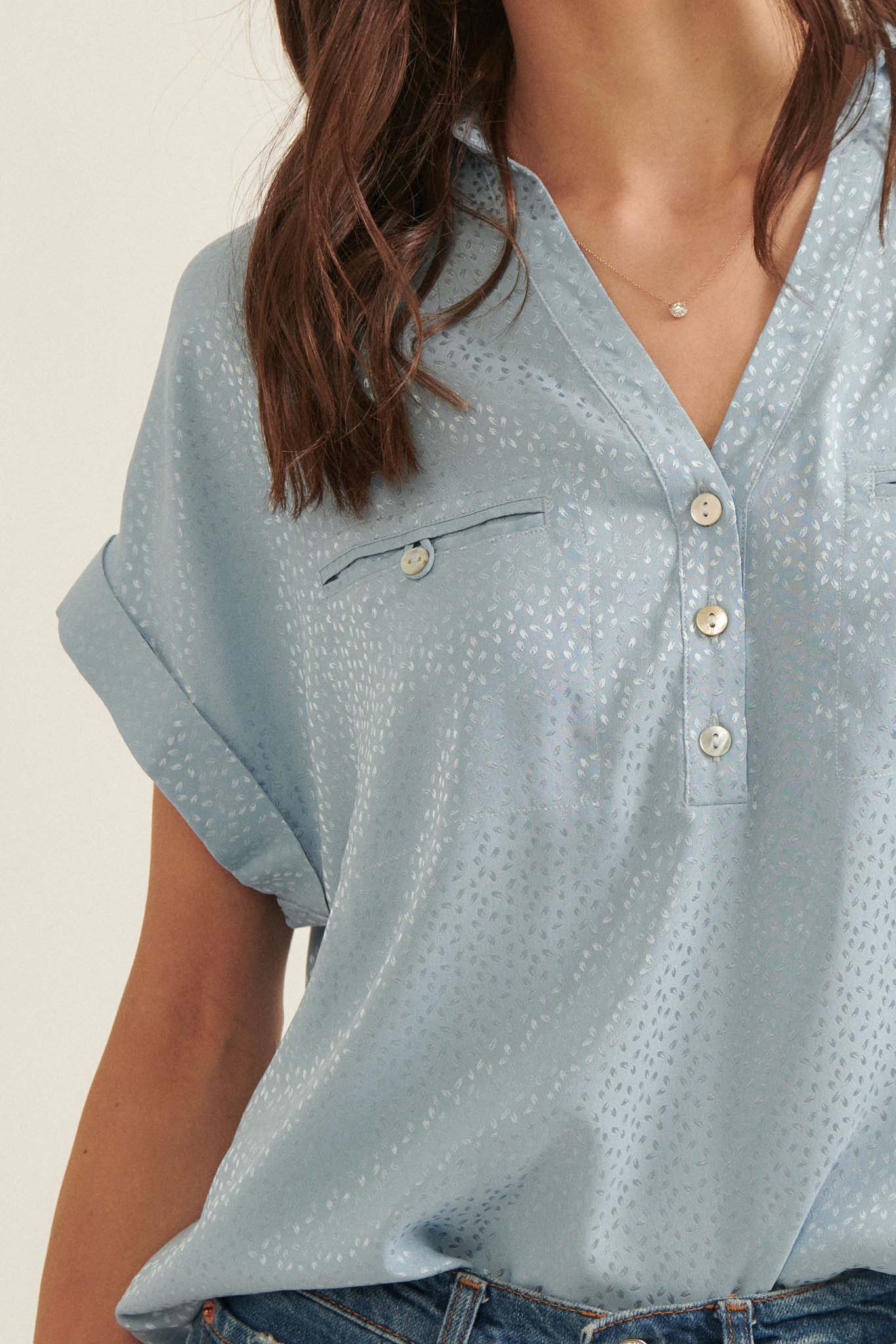 Into the Light Jacquard Dolman Blouse - ShopPromesa