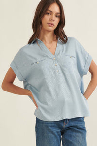 Into the Light Jacquard Dolman Blouse - ShopPromesa