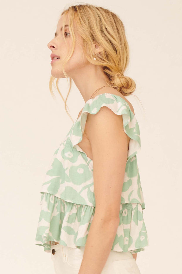 All Grown Up Tiered Floral Babydoll Top - ShopPromesa