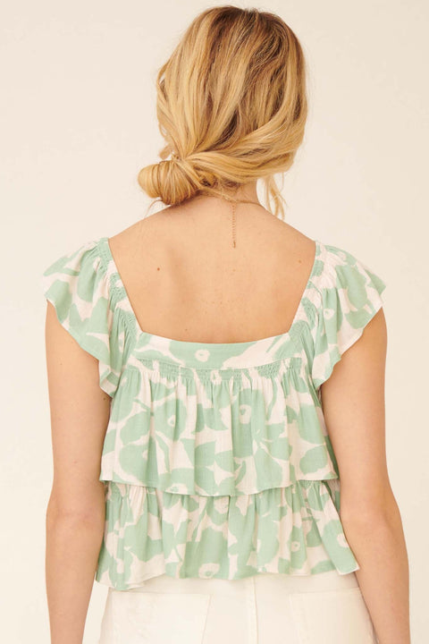 All Grown Up Tiered Floral Babydoll Top - ShopPromesa