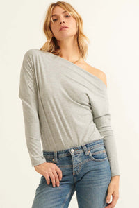 On the Verge One-Shoulder Rib-Knit Bodysuit - ShopPromesa