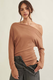 On the Verge One-Shoulder Rib-Knit Bodysuit - ShopPromesa