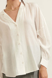 Careless Love Oversized Button-Up Crepe Shirt - ShopPromesa