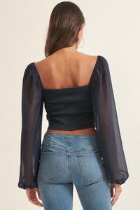 Charmed Life Long-Sleeve Corset Top - ShopPromesa