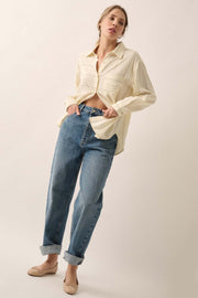 Line of Sight Striped Button-Up Pocket Shirt - ShopPromesa