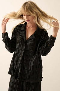 Changing Tides Pleated Button-Up Shirt - ShopPromesa