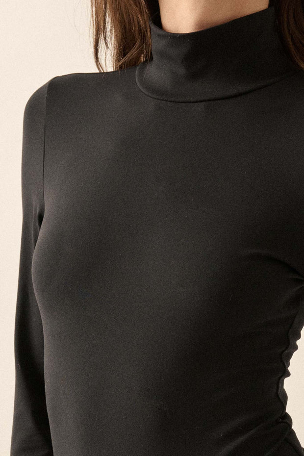 Lifted Fit Mock Neck Long-Sleeve Bodysuit - ShopPromesa