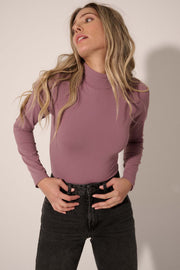 Lifted Fit Mock Neck Long-Sleeve Bodysuit - ShopPromesa