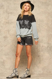 Everything Nice Lace-Trimmed Sweatshirt - ShopPromesa