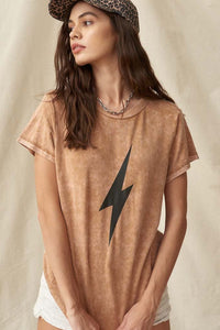 Flashpoint Vintage-Washed Thunderbolt Graphic Tee - ShopPromesa