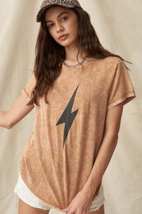 Flashpoint Vintage-Washed Thunderbolt Graphic Tee - ShopPromesa