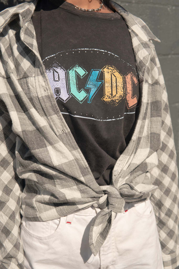 Rock & Roll Graphic-Back Plaid Shirt - ShopPromesa