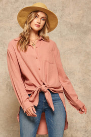 Let Loose Oversized Crinkle Cotton Pocket Shirt - ShopPromesa