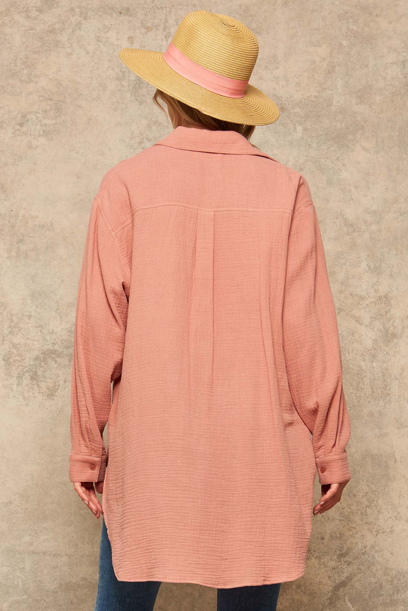 Let Loose Oversized Crinkle Cotton Pocket Shirt - ShopPromesa