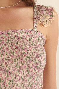 Valley Breeze Smocked Floral Cami Top - ShopPromesa